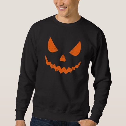 Reuzen Jack O Lantern Gezicht  Enge Halloween Pomp Trui (Voorkant)