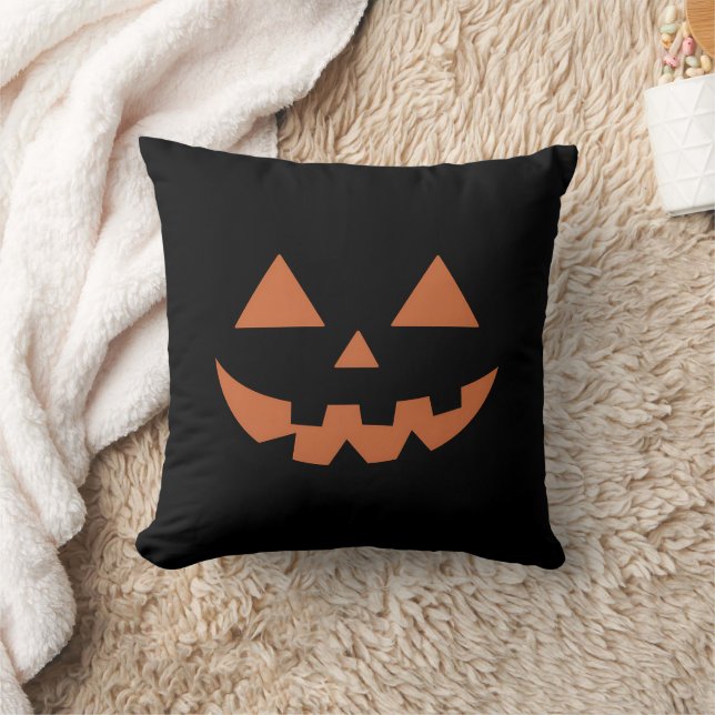 Reuzen Jack O' Lantern Gezicht Halloween Pompoen Kussen (Deken)
