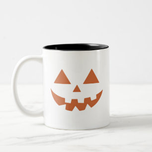 Reuzen Jack O' Lantern Gezicht Halloween Pompoen Tweekleurige Koffiemok