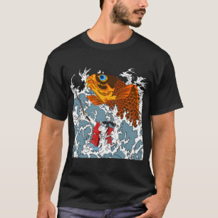 Reuzen Koi en Samurai T-shirt