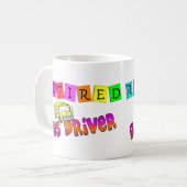 Reuzen met buschauffeur in ruste koffiemok (Voorkant links)