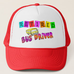 Reuzen met buschauffeur in ruste trucker pet