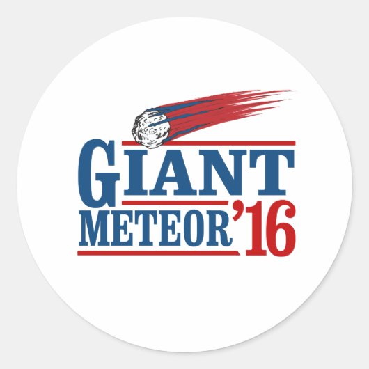 Reuzen Meteor 2016 Ronde Sticker (Voorkant)
