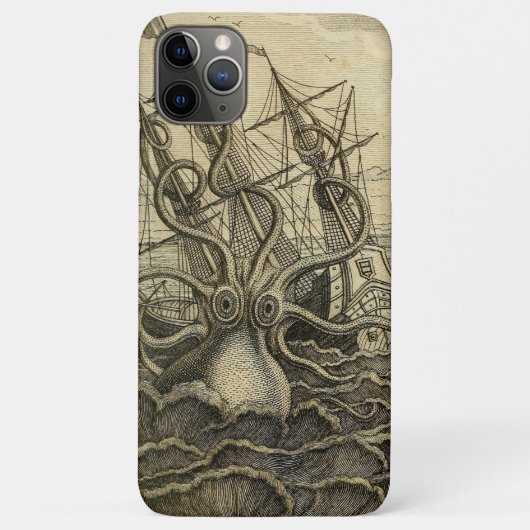 Reuzen Octopus Antieke 1801 Ets Case-Mate iPhone Case (Achterkant)