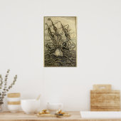 Reuzen Octopus Antieke 1801 Ets Poster (Keuken)