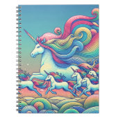 Reuzen Regenboog Eenhoorn Fantasy Notitieboek (Voorkant)