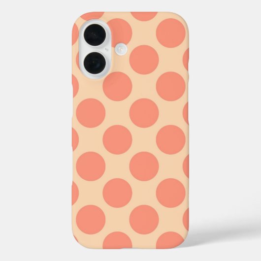 Reuzen retro stippen - sherbet oranje Case-Mate iPhone case (Achterkant)