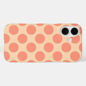 Reuzen retro stippen - sherbet oranje Case-Mate iPhone case (Achterkant (horizontaal))