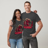 Reuzen Rode Alien Worm Monster T-Shirt (Unisex)