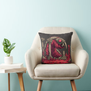 Reuzen Rode Alien Worm Monster Worpkussen Kussen
