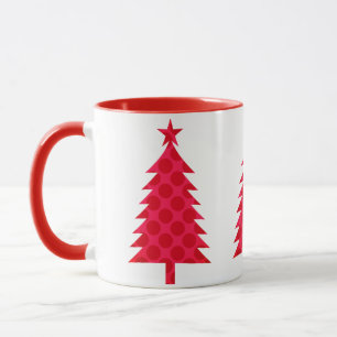 Reuzen Rode Stippen Kerstboom Mok