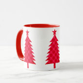 Reuzen Rode Stippen Kerstboom Mok (Voorkant links)