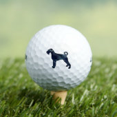 Reuzen Schnauzer Hond Zwart Waterverf Silhouet Golfballen (Insitu Shirt)