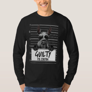 Reuzen Schnauzer Mugshot Schuldig Hond T-shirt