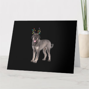 reuzen schnauzer rendier kerst hond zweet kaart