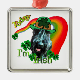 Reuzen Schnauzer St. Patrick's Day Metalen Ornament