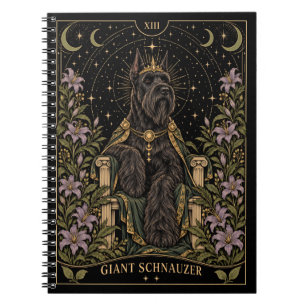 Reuzen Schnauzer, Starlit Tarot Kunst Notitieboek