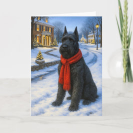 Reuzen Schnauzer Vakantie Feestdagen Kaart