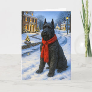 Reuzen Schnauzer Vakantie  Feestdagen Kaart