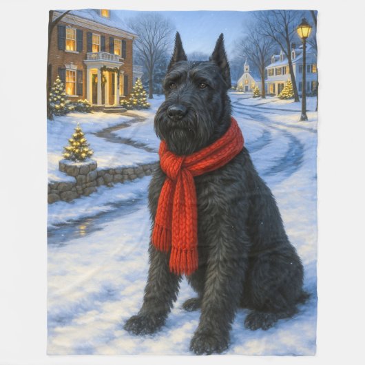 Reuzen Schnauzer Vakantie  Fleece Deken (Voorkant)