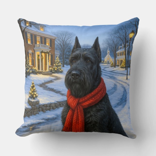 Reuzen Schnauzer Vakantie  Kussen (Voorkant)
