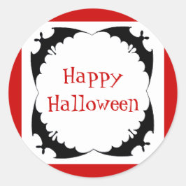 Reuzen vleermuizen Gelukkig Halloween Ronde Sticker
