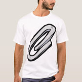 Reuzen Zilver Paperclip Kantoor en Kantoorartikele T-shirt (Voorkant)