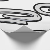 Reuzen Zilveren Paperclip Kantoor en Kantoorartike Cadeaupapier