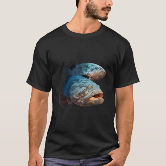 reuzenAtlantische Goliath Guper Fish Iajara Fish J T-shirt (Voorkant)