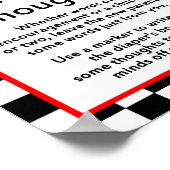 Reuzenauto-Baby shower, AFGEDRUKT Poster (Hoek)