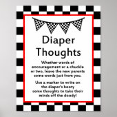 Reuzenauto-Baby shower, AFGEDRUKT Poster (Voorkant)