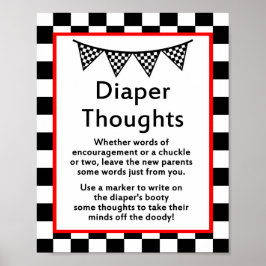 Reuzenauto-Baby shower, AFGEDRUKT Poster