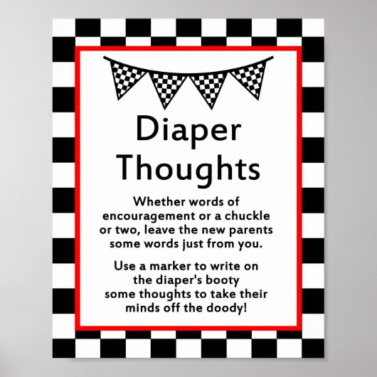 Reuzenauto-Baby shower, AFGEDRUKT Poster (Voorkant)