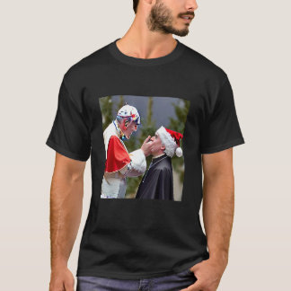 Reuzenbaard kerstfeest De paus kerstman T-shirt