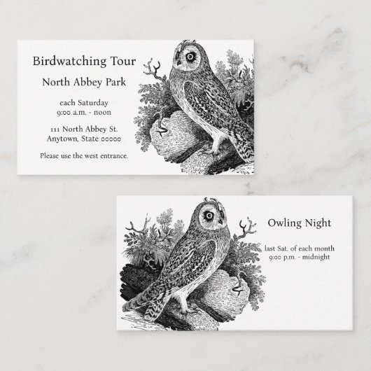 Reuzenbaars Visitekaartje (Voorkant / Achterkant)