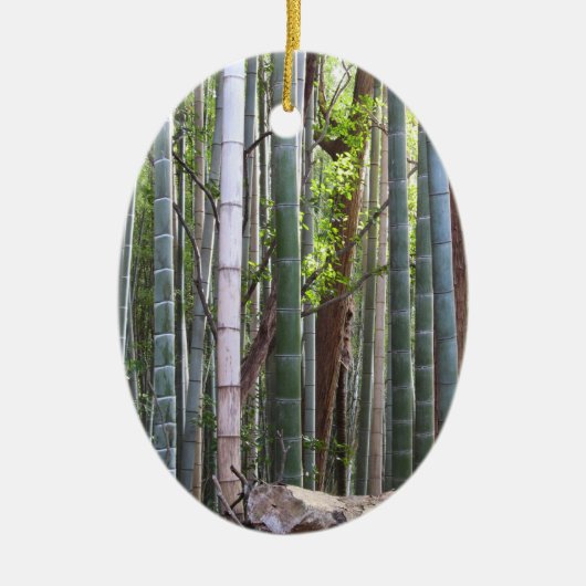 Reuzenbamboobos, Sagano, Kyoto, Japan Keramisch Ornament (Voorkant)