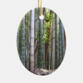 Reuzenbamboobos, Sagano, Kyoto, Japan Keramisch Ornament (Achterkant)