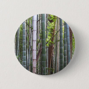 Reuzenbamboobos, Sagano, Kyoto, Japan Ronde Button 5,7 Cm