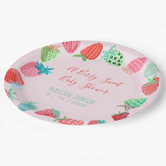 Reuzenbessenbessen Baby shower Papieren Bordje (Gekanteld)