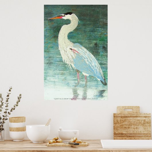 Reuzenblauwe hert poster (Keuken)