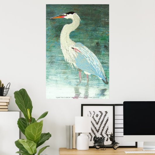 Reuzenblauwe hert poster (Thuiskantoor)