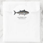 Reuzenblauwvin Ronde Sticker (Tas)