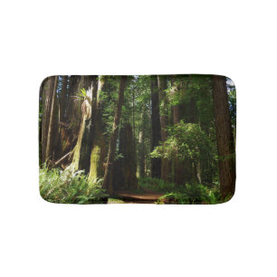 Reuzenbomen en varens in Redwood National Park Badmat