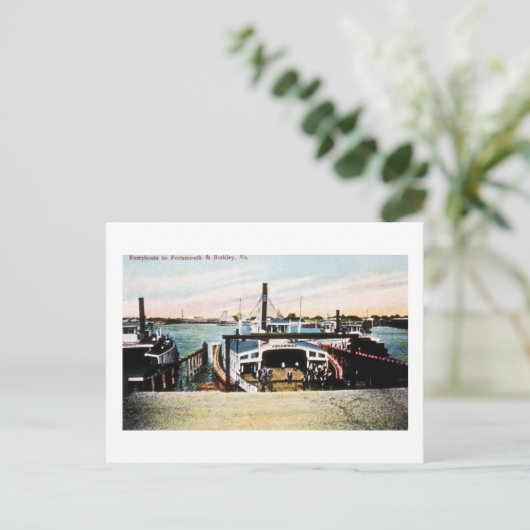 reuzenboten naar Portsmouth & Berkely, VA Briefkaart (Staand voorkant)