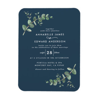 Reuzenbruin Eucalyptus botanische marineblauw Magneet