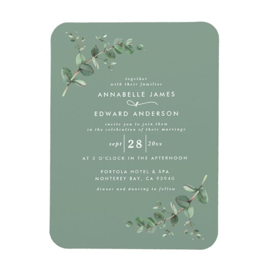 Reuzenbruin Eucalyptus botanische sage groen Magneet (Verticaal)