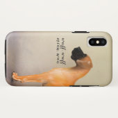 Reuzenbruine Deense hond met tekst Case-Mate iPhone Case (Achterkant (horizontaal))