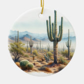 Reuzencactussen van het Nationaal Park Saguaro Keramisch Ornament (Voorkant)