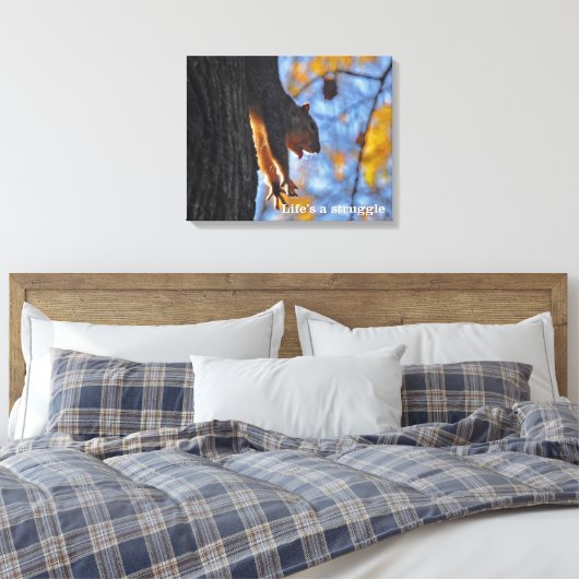 Reuzeneekhoorn Canvas Afdruk (Insitu (Slaapkamer))