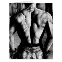 REUZENFOTO Shirtloze Bodybuilder in Strakke Jeans